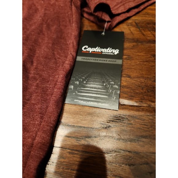 Captivating VT Virginia Tech Vintage Maroon T-shirt (NEWT) Large - Picture 3 of 5